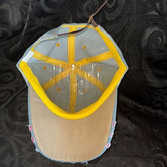 Queen Denim Cap with Pearl Accents - Picture 5 of 9